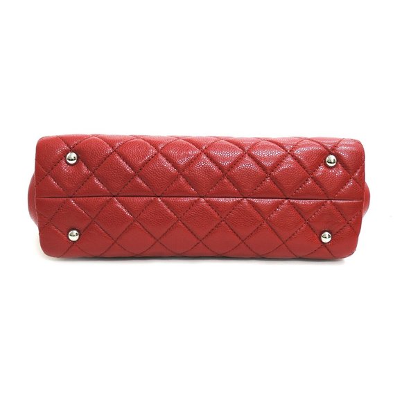 Chanel Caviar Skin Red Leather Bag! MINT! - Picture 5 of 10